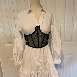 Black Chain Cropped Corset